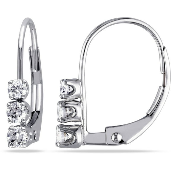 Everly Women's Diamond and 14k White Gold Earrings