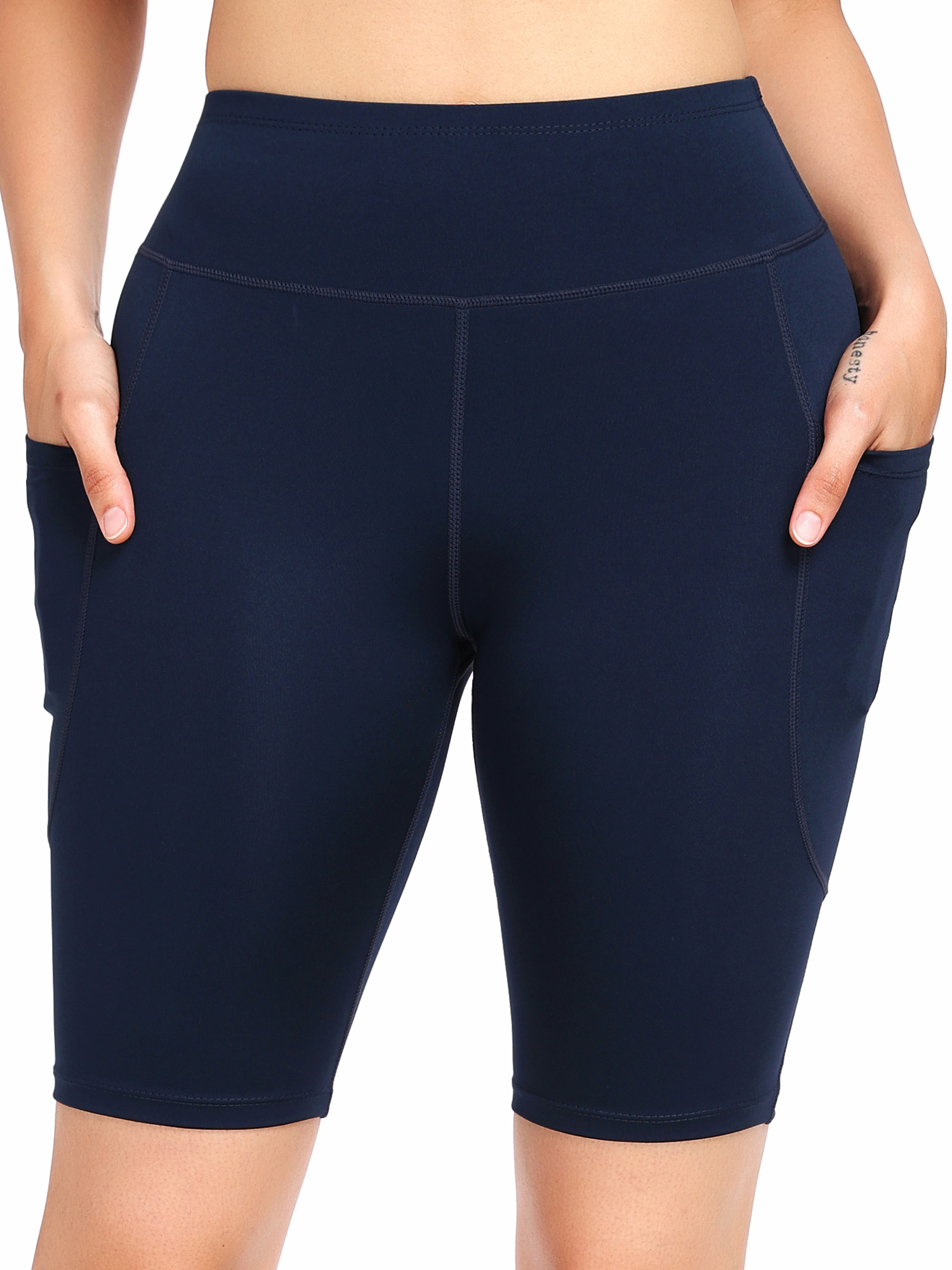 NELEUS Women's 4-Pack Workout Shorts, High Waist photo 3