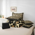 thumbnail image 5 of Manfei Fashion Leopard Print Bedding Comforter Set 7 Pieces, Cheetah Animal Full Bedding Set, Teen Kid Adult Female Reversible Fitted Sheet Flat Sheet, Microfiber Bedroom Decor, 5 of 7