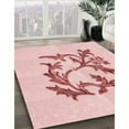 thumbnail image 3 of Ahgly Company Machine Washable Indoor Round Transitional Light Rose Pink Area Rugs, 8' Round, 3 of 7