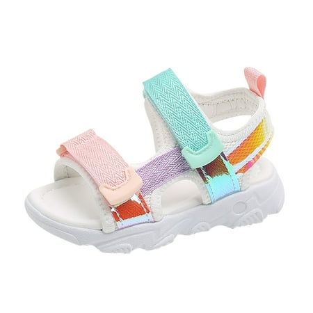 eczipvz Kids Sneakers Girls Lace Shoes Fashion Shoes Non Slip Breathable Boots Fashionable Cute Comfortable Girls Sandals Slippers White 11
