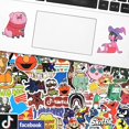 thumbnail image 4 of 50Pcs Cool Stickers Pack,Trendy Brand Waterproof Stickers, Vinyl Stickers for Water Bottle Laptop Luggage Guitar Phone Helmets,Skateboard Stickers for, 4 of 4