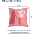 thumbnail image 3 of Mother's Day Pink Pillow Covers 18X18 Inch Set of 2,Maternal Love Child Baby Childhood Gift Cushion Throw Pillow Covers Outdoor Sofa Couch Pillowcase, 3 of 6