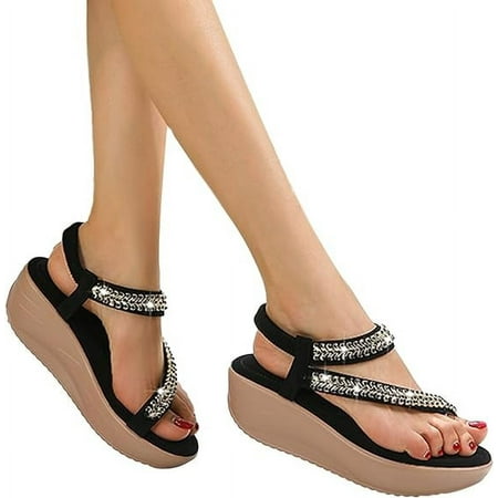 Heels without Back Shoes Wedges Sandals Shoes Buckle Women s Sandals Women s sandals Womens Dress Sandals