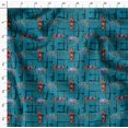 thumbnail image 4 of Soimoi Blue Rayon Fabric Geometric & Rose Floral Decor Fabric Printed Yard 56 Inch Wide, 4 of 5