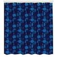 thumbnail image 3 of Ambesonne Exotic Shower Curtain, Tropical Plants Palms, 69"Wx70"L, Cobalt Blue Indigo, 3 of 3
