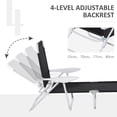 thumbnail image 6 of Outsunny Folding Chaise Lounge 4-Position Adjustable Lounge Chair, Black, 6 of 9
