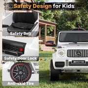 TOKTOO 12V Electric Car for Toddler, Mercedes-Benz G63 Licensed Kids Ride on Toys, Toddlers Ride on Car with Parental Remote Control & LED Lights & Music, Kids Car Power Ride on, White