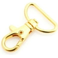 thumbnail image 4 of Swivel Lobster Claw Clasps Classic Trigger Snap Hooks CS10 Purse Landyard Clip 5/8" 3/4" 1" Pack of 10 (3/4 Inch, Gold), 4 of 4