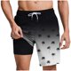 thumbnail image 1 of Pantalones Cortos Casuales para Hombre Imprimir con Bolsillos Pantalones de Playa de Cintura Elástica, Pantalones Cortos de Cintura Elástica para Hombre, 1 of 8