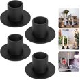 thumbnail image 1 of Juego de 4 portavelas negros para velas de varilla, portavelas retro, boda, comida, decoración del hogar, 1 of 5