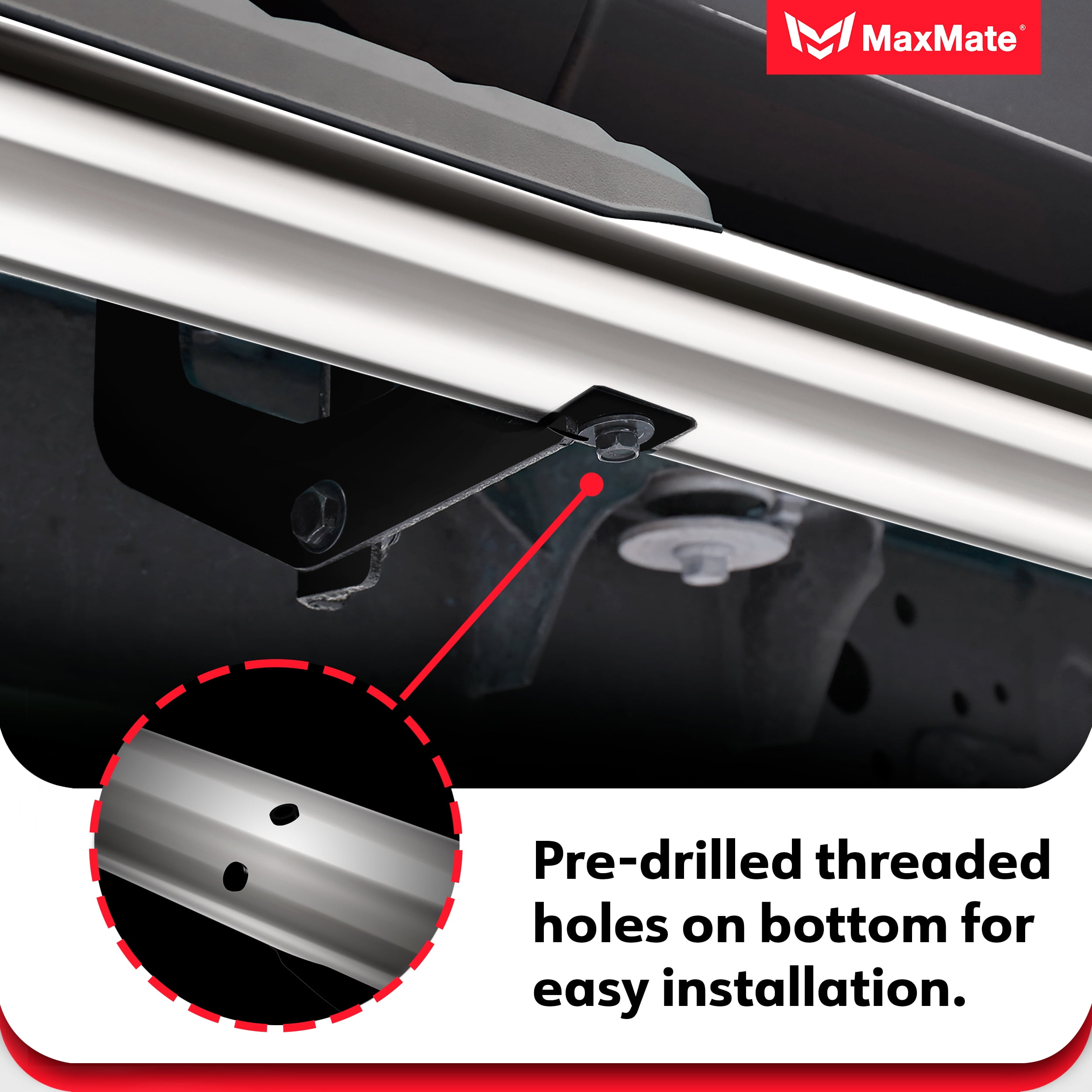 MaxMate 3.5" Oval Nerf Bar Side Steps Compatible with 2005-2026 Nissan Frontier | Crew Cab | SS2N35207MX | Side Rails Running Boards