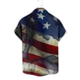 thumbnail image 4 of 1776 American Flag Hawaiian Shirt for Men Summer USA Star Striped Button Down Shirts Independence Day Tops Relaxed Fit T-Shirts Short Sleeve Patriotic Memorial Day Tees, 4 of 4