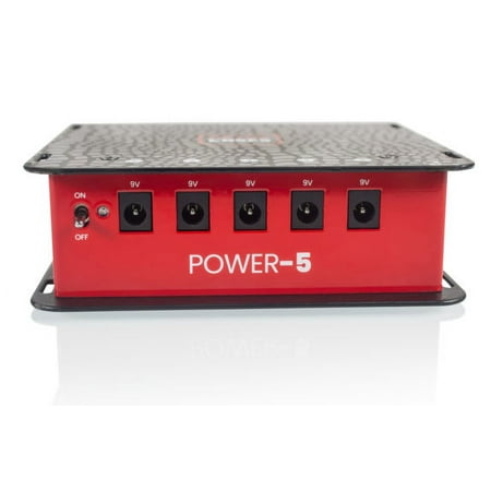 Gator Cases - Pedal Board Power Supply With 5 Isolated Outputs - Black