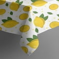 thumbnail image 3 of Yellow Lemon Fruit Slices White Pattern Rectangle Tablecloth 60"x84",Waterproof Polyester Rectangle Table Cloth, Wipeable Spillproof Polyester Tablecloth for Dining, Camping, Indoor and Outdoor, 3 of 5
