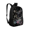 thumbnail image 2 of HUIACONG Floral Dragonfly Backpack for Middle School Girls Large Capacity Breathable Padded Straps for Boys Girls Elementary High School Daily Use, 2 of 6