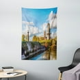 thumbnail image 1 of Colorful Tapestry, Panoramic Landscape View Image of Dutch City of Woudrichem and Mills, Wall Hanging for Bedroom Living Room Dorm Decor, 40W X 60L Inches, Azure Blue Multicolor, by Ambesonne, 1 of 2