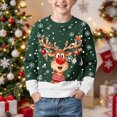 thumbnail image 3 of Gerichy Boys Girls Christmas Sweatshirt, Cute Reindeer Graphic Pullover Funny Xmas Shirt Tops 1T-14T, 3 of 7