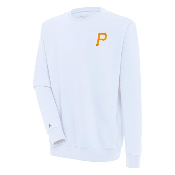 Men's Antigua  White Pittsburgh Pirates Victory Pullover Sweatshirt