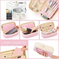 thumbnail image 3 of Estuche para lápices Estuche grande para lápices Oficina Universidad Bolsa de almacenamiento grande Bolsa organizadora (rosa), 3 of 5
