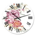 thumbnail image 2 of Designart 'Bouquet Of Pink And Purple Flowers Iii' Farmhouse Wall Clock, 2 of 5