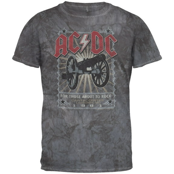AC/DC Men's Landover 81 Salute Tie Dye Short Sleeve T Shirt