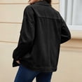 thumbnail image 5 of Oversized Denim Jackets for Women Drop Shoulder Jean Jacket Plus Size Casual Button Down Boyfriend Denim Jean Jackets with Pockets, 5 of 6