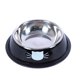 thumbnail image 3 of 2-Piece Cat Bowl Non Slip Stainless Steel Cat Food Bowl Sturdy Thickened Cat Food Bowl 7 oz (approx. 198.4 g) Cat Water Bowl Suitable for indoor pets, removable rubber base, easy to clean cute color, 3 of 5