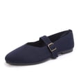 thumbnail image 3 of Pennysue Women Flats Pointy Toe Mary Jane Ballet Shoes Casual Comfortable Walking Shoes Navy 9, 3 of 7