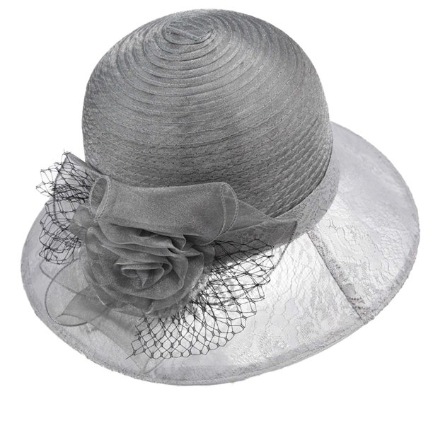 Sombreros de moda para mujer, sombrero de pescador con estampado, ventilado, de organza, con flores y protector solar, de poliéster.