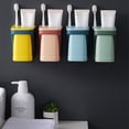 thumbnail image 5 of Soporte magnético para cepillos de dientes, organizador de almacenamiento de baño sin taladros montado en la pared, ahorro de espacio, para niños de la familia, 5 of 5