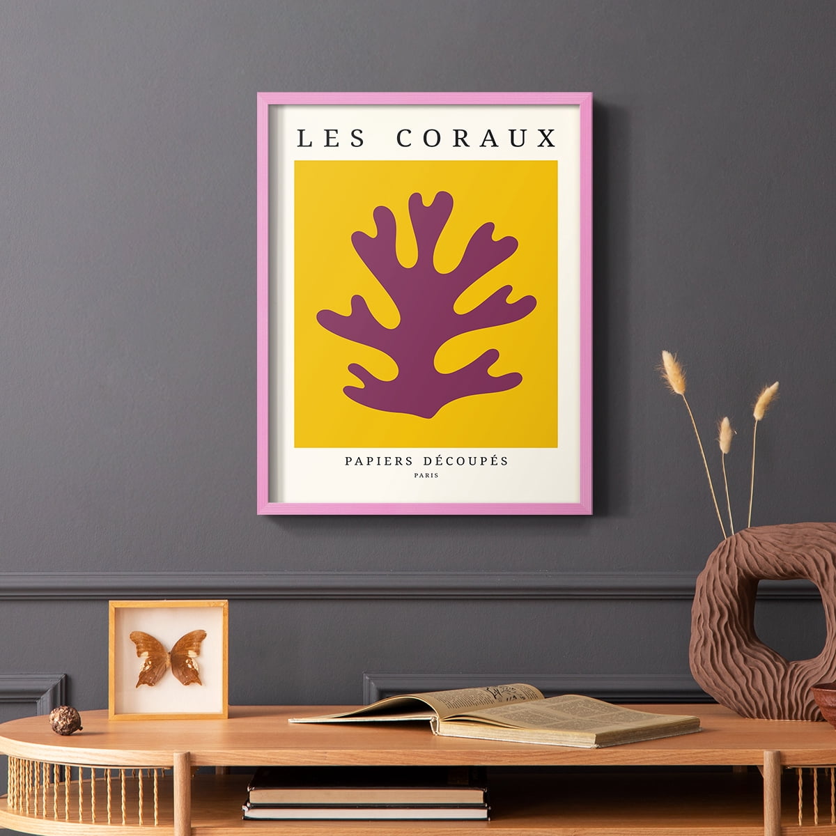 Matisse CCCLXX in Pink Solid Wood 8 x 10 Framed Print