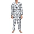thumbnail image 3 of Balery Cow With Fresh Milk Pijama para Hombre de Dos Piezas con Manga Larga, Conjunto de Dormir y Descanso Suave con Bolsillos-Large, 3 of 7