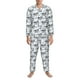 thumbnail image 3 of Fotbe Cow With Fresh Milk Pijama de Hombre con Estampado de Manga Larga, Conjunto de 2 Piezas, Ropa de Dormir Suave y Cómoda con Bolsillos-Medium, 3 of 7