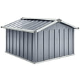 thumbnail image 4 of vidaXL Garden Shed Grey Galvanized steel Standard Durable Garden Shed, 4 of 6