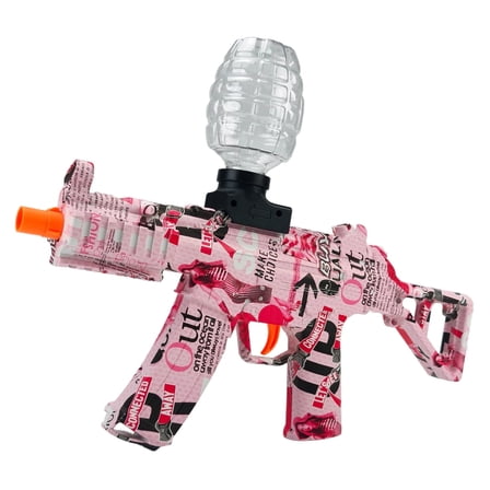 BIU BLASTER Gel Ball Blaster Pink Graffiti Electric Water Bead Launcher with Goggles Rechargeable 7.4V 500mAh Battery for 14  Ages