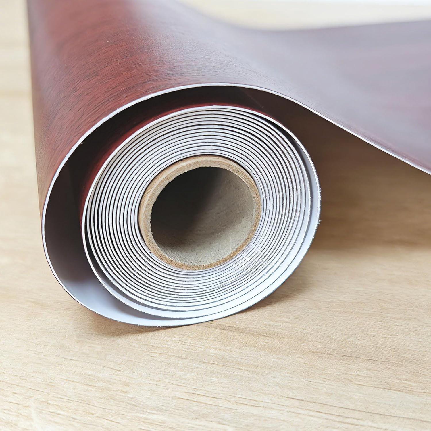 Professional Grade Thickening Peel and Stick Floor Tile 11.8”X 118" Self Adhesive Vinyl Flooring Floor Tiles Peel and Stick Waterproof and Non-Slip Scratch-Resistant for Kitchen Bathroom, Red Brown