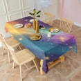 thumbnail image 3 of Colorful Galaxy Pattern Rectangle Tablecloth 60"x102",Waterproof Polyester Rectangle Table Cloth, Wipeable Spillproof Polyester Tablecloth for Dining, Camping, Indoor and Outdoor, 3 of 6