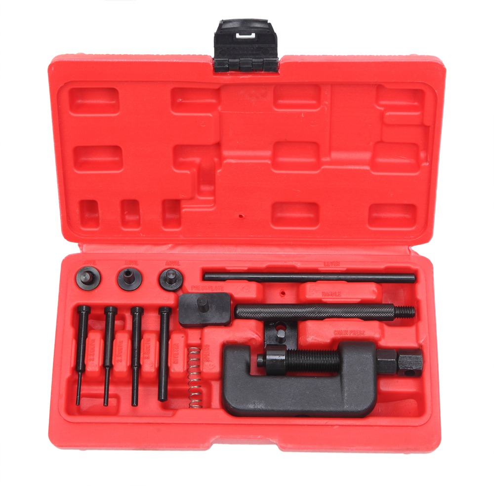 Chain Breaker Riveter, 13 Pieces Chain Breaker Riveting Tool Kit with