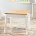 thumbnail image 3 of Melissa & Doug Wooden Square Table – Kids Furniture for Playroom (Natural/White), 3 of 7
