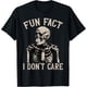 thumbnail image 1 of Fun Fact I Don't Care Skull - Camiseta divertida con cita sarcástica, 1 of 2