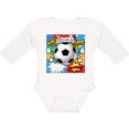 thumbnail image 3 of Inktastic Soccer Superhero Boys or Girls Long Sleeve Baby Bodysuit, 3 of 5