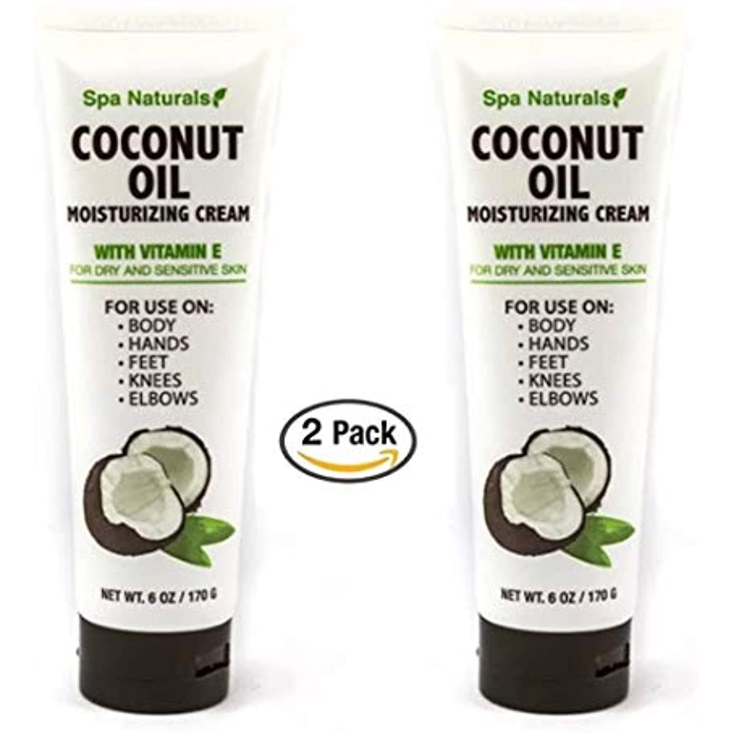 Spa Naturals Coconut Oil Moisturizing Cream with Vitamin E 2 pack