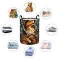 thumbnail image 4 of Fuzoiu Starry Night Guitar Dog Print Circular Hamper,Laundry Basket with Handle,Collapsible Laundry,Dirty Clothes Storage Basket,for Bedroom Bathroom Dorm Living Room-Small, 4 of 6