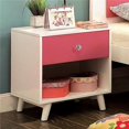 thumbnail image 1 of Benzara BM122867 Alivia Transitional Night Stand, Pink & White, 1 of 1