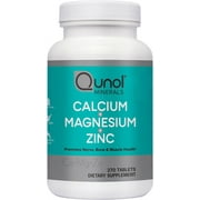 Qunol Magnesium 3 in 1 Tablets with Calcium, Magnesium & Zinc for Immune Support, Bone, Nerve, and Muscle Health Supplement, 270 Count