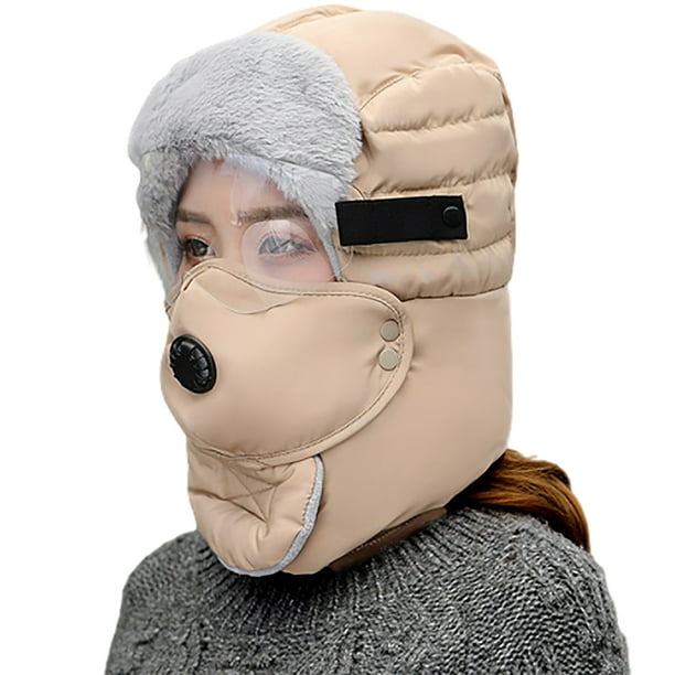 Gorros para hombre y mujer, para exteriores, para montar a caballo, cálidos, a prueba de viento, para esquiar en invierno, con protección para el cuello integrada, a prueba de viento, para exteriores,