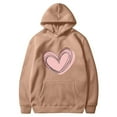 thumbnail image 5 of fatyb Women's Heart Printed Hoodies Drawstring Long Sleeve Sweatshirts Loose Pullover Tops with Pockets, 5 of 5