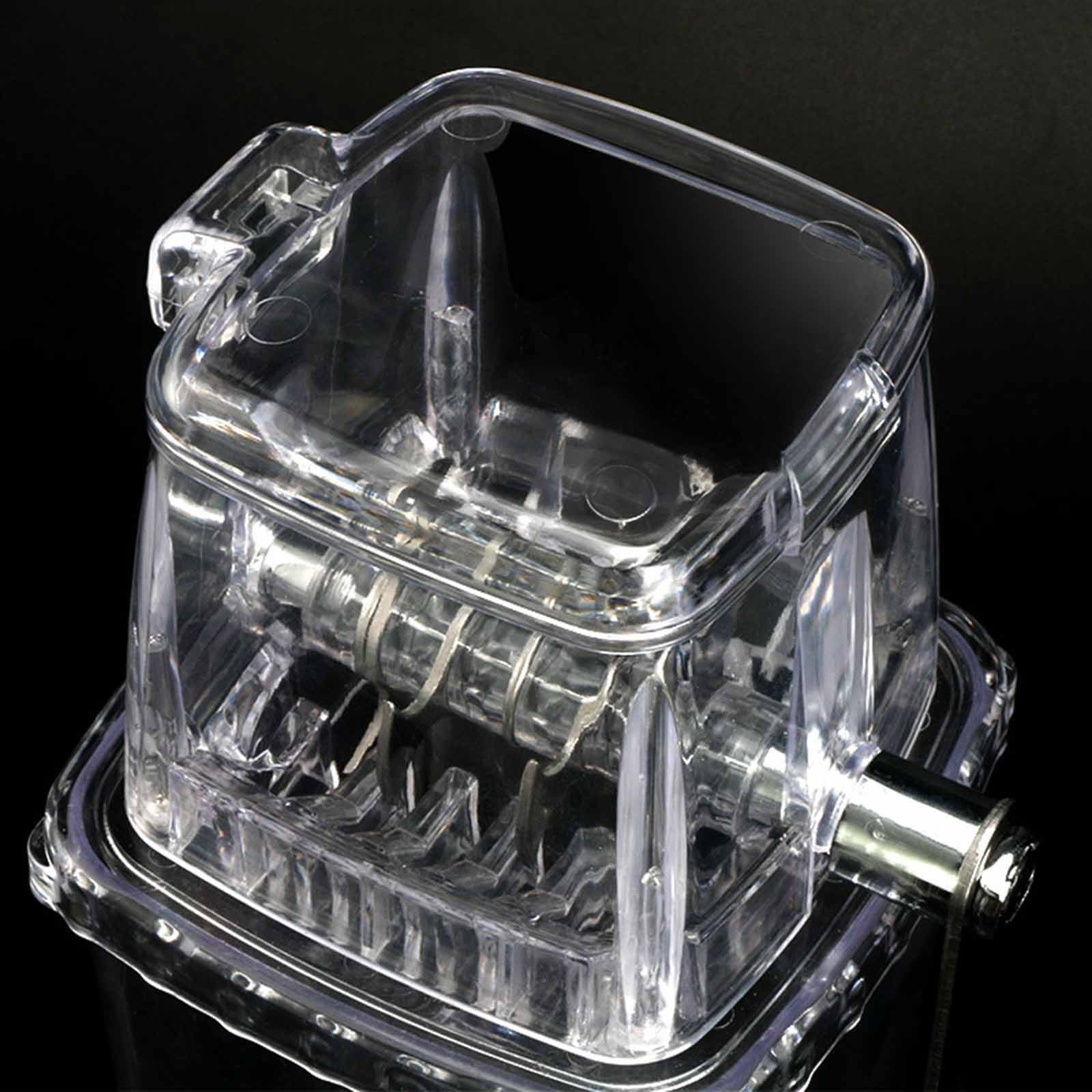 Summer Savings! Uhuya Manual Ice Crusher Transparent Multi-purpose Hand Shaved Ice Machine Ice Crushers for Home Use