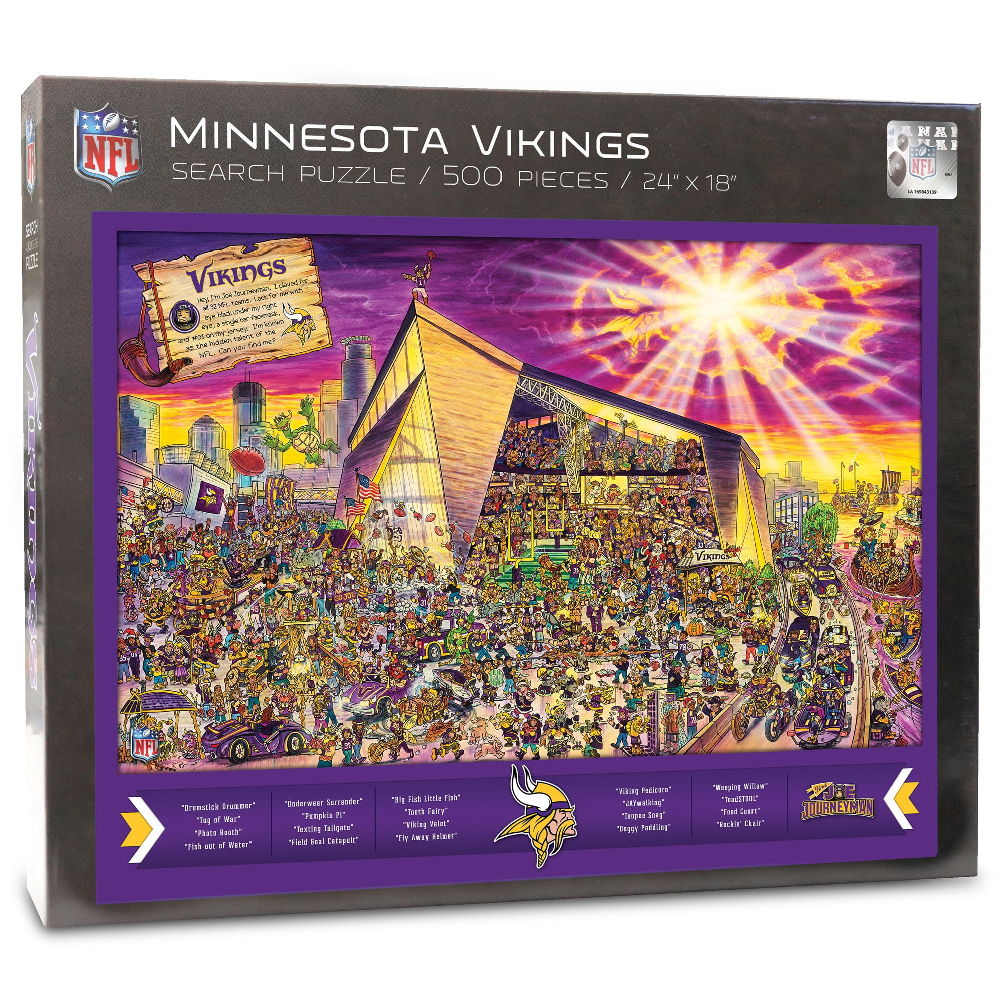 YouTheFan NFL Minnesota Vikings Joe Journeyman Puzzle - 500 PC